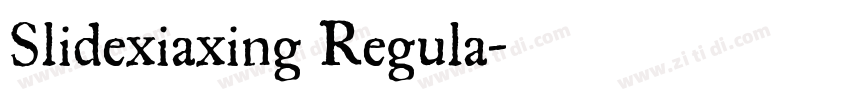 Slidexiaxing Regula字体转换